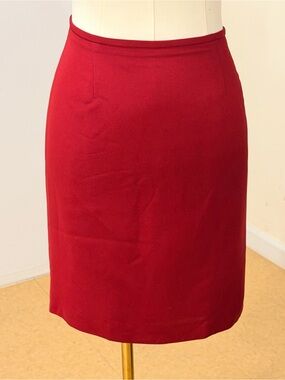Casual Corner Deep Red Pencil Skirt size 8P